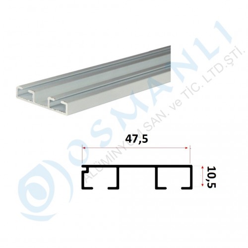 Alüminyum Korniş 47,5mm X 10,5mm Alüminyum Korniş 47,5mm X 10,5mm